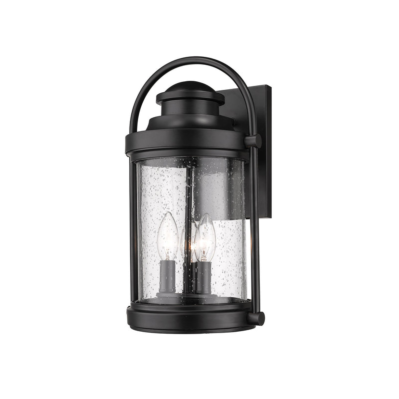 Millennium 2541-PBK Three Light Outdoor Wall Bracket, Powder Coated Black