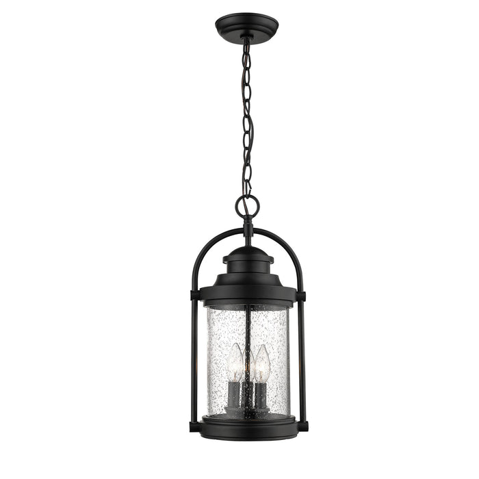 Millennium 2544-PBK Three Light Outdoor Hanging Lantern, Powder Coated Black