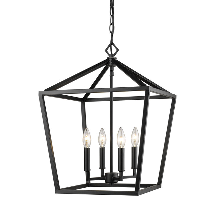 Millennium 3244-MB Four Light Pendant, Matte Black