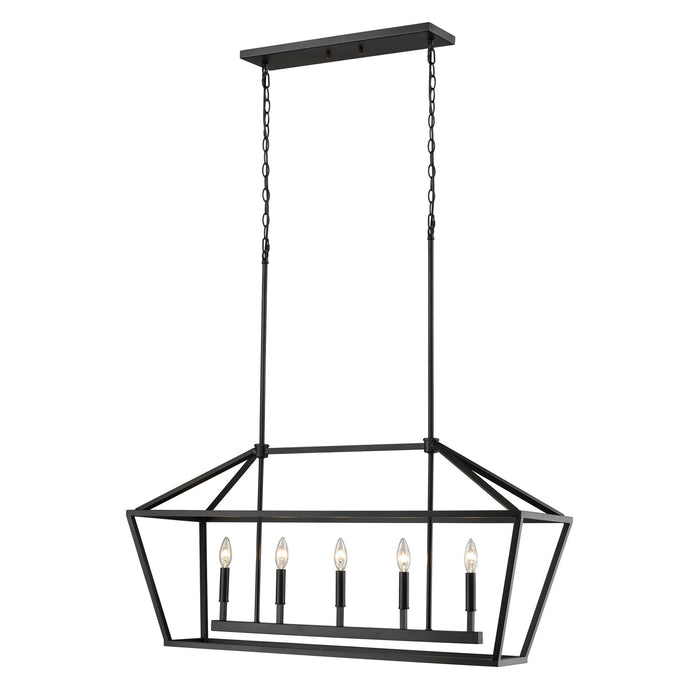 Millennium 3245-MB Five Light Pendant, Matte Black
