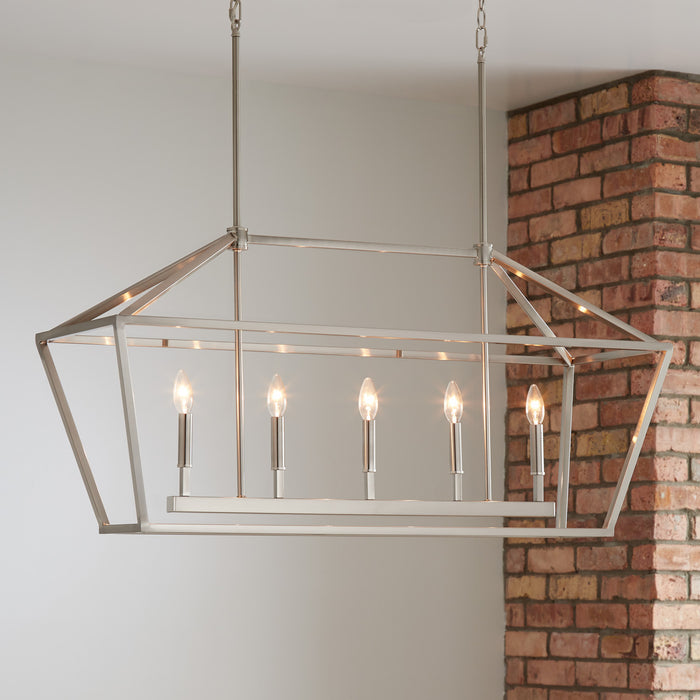 Millennium 3245-SN Five Light Island Pendant, Satin Nickel