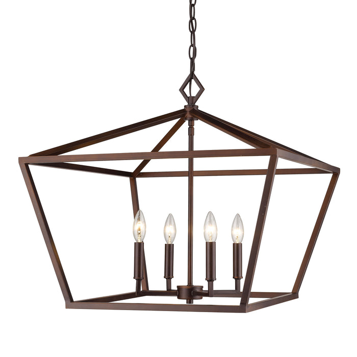 Millennium 3294-RBZ Four Light Pendant, Rubbed Bronze