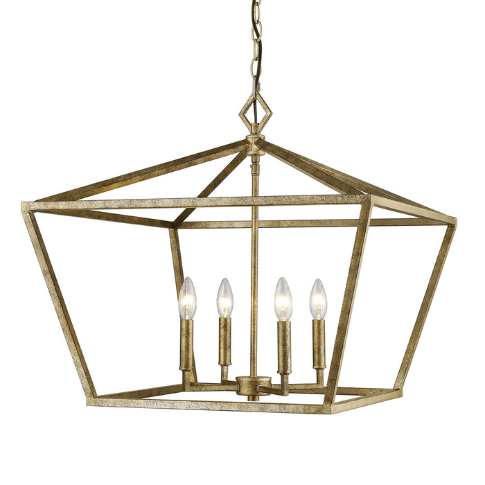 Millennium 3294-VG Four Light Pendant, Vintage Gold