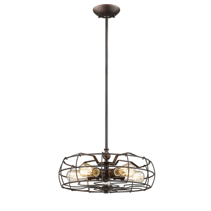 Millennium 3425-RBZ Five Light Pendant, Rubbed Bronze