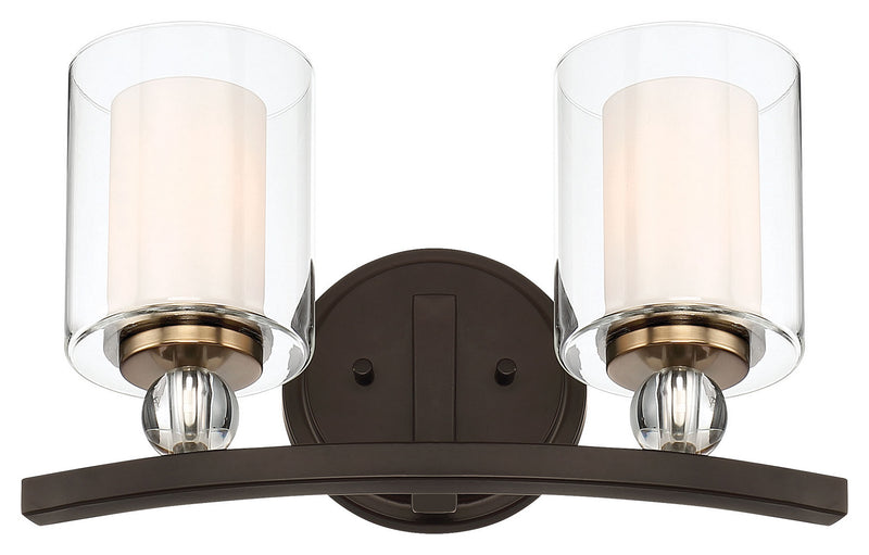 Minka-Lavery 3072-416 Two Light Bath, Painted Bronze W/Natural Brush
