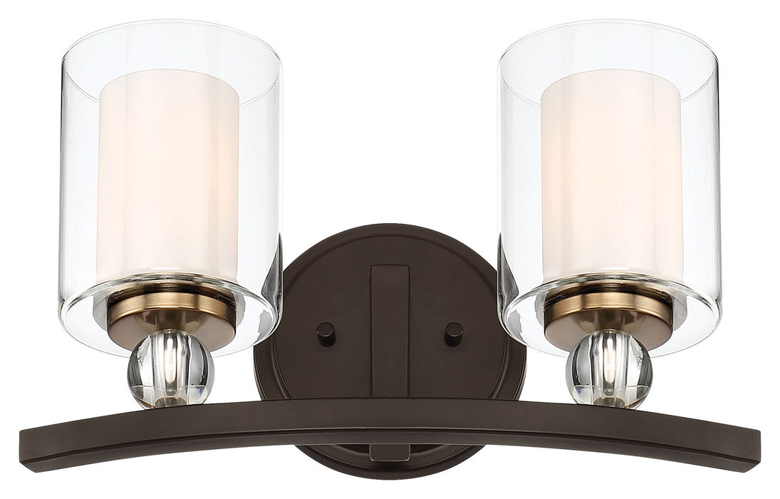 Minka-Lavery 3072-416 Two Light Bath, Painted Bronze W/Natural Brush