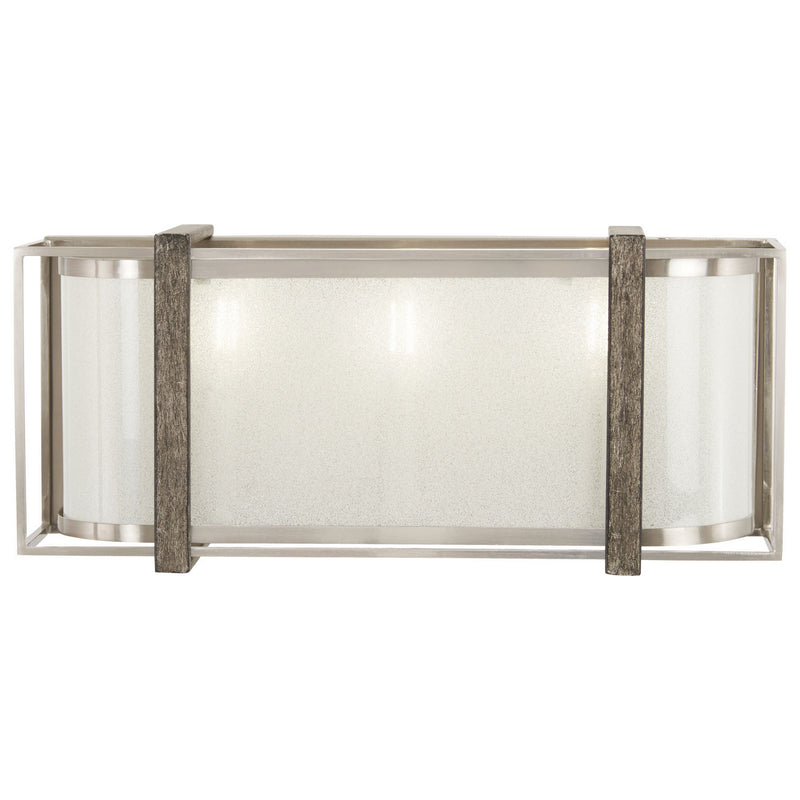Minka-Lavery 4563-098 Three Light Bath, Brushed Nickel W/Shale Wood