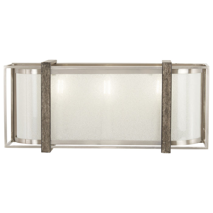 Minka-Lavery 4563-098 Three Light Bath, Brushed Nickel W/Shale Wood