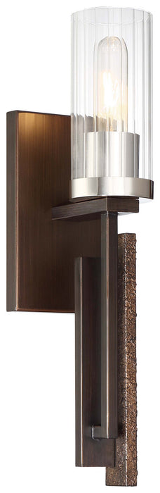 Minka-Lavery 4600-101 One Light Wall Sconce, Iron Ore W/Gold Dust Highlight