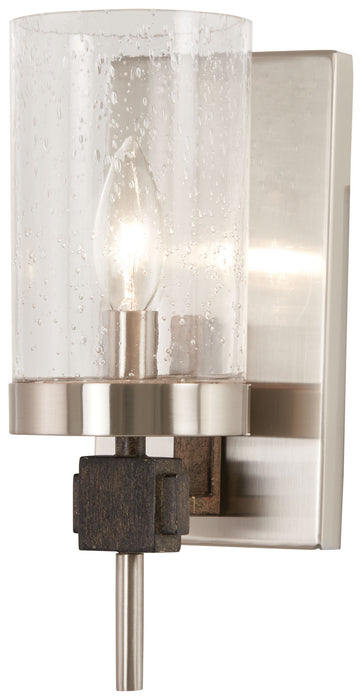 Minka-Lavery 4631-106 One Light Bath, Stone Grey W/Brushed Nickel