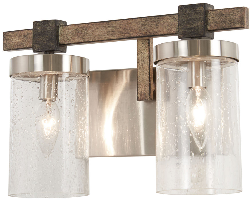 Minka-Lavery 4632-106 Two Light Bath, Stone Grey W/Brushed Nickel