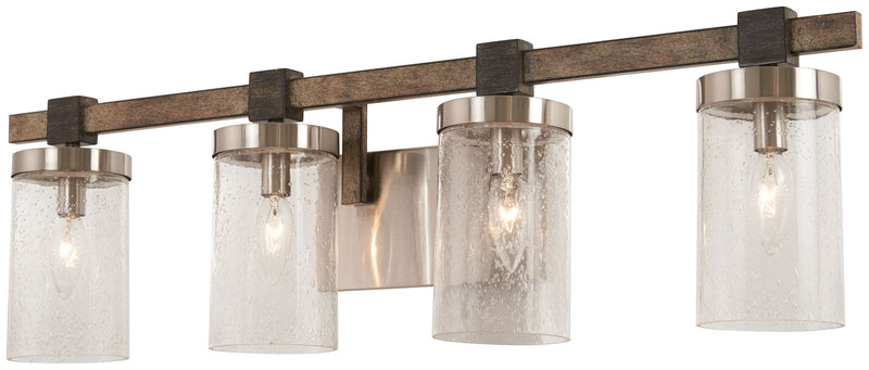 Minka-Lavery 4634-106 Four Light Bath, Stone Grey W/Brushed Nickel