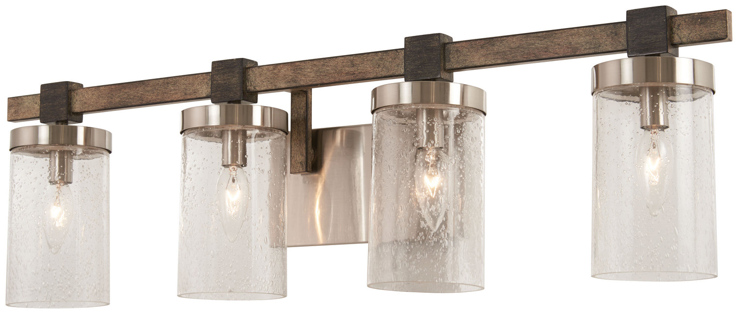 Minka-Lavery 4634-106 Four Light Bath, Stone Grey W/Brushed Nickel