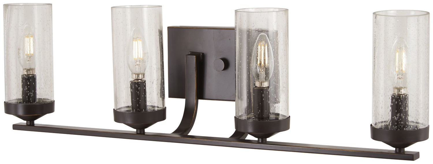 Minka-Lavery 4654-579 Four Light Bath, Downton Bronze With Gold Highl