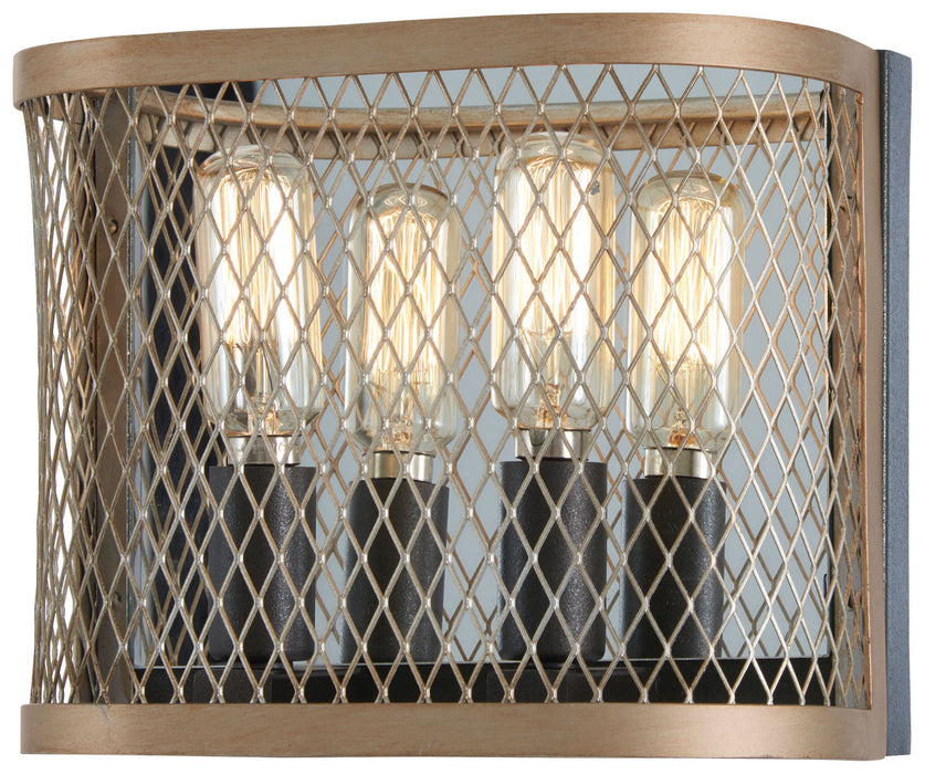 Minka-Lavery 4682-107 Two Light Bath, Smoked Iron W/Aged Gold