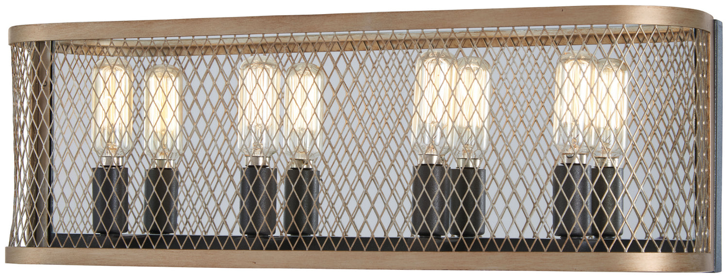 Minka-Lavery 4684-107 Four Light Bath, Smoked Iron W/Aged Gold