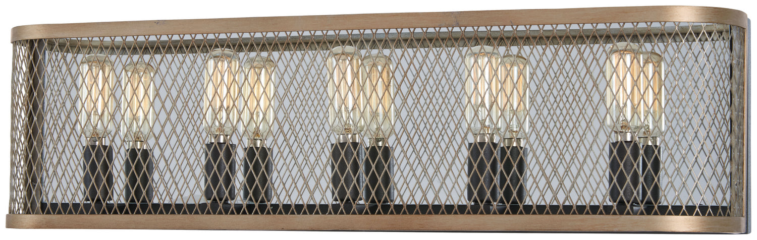 Minka-Lavery 4685-107 Five Light Bath, Smoked Iron W/Aged Gold
