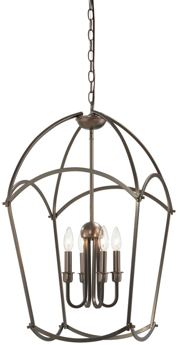 Minka-Lavery 4774-281 Four Light Pendant, Harvard Court Bronze (Plated)