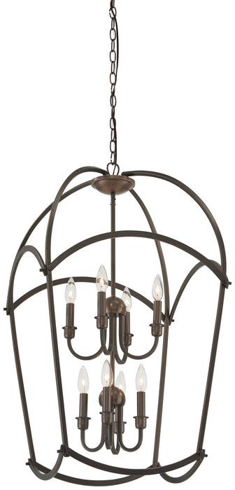 Minka-Lavery 4778-281 Eight Light Pendant, Harvard Court Bronze (Plated)