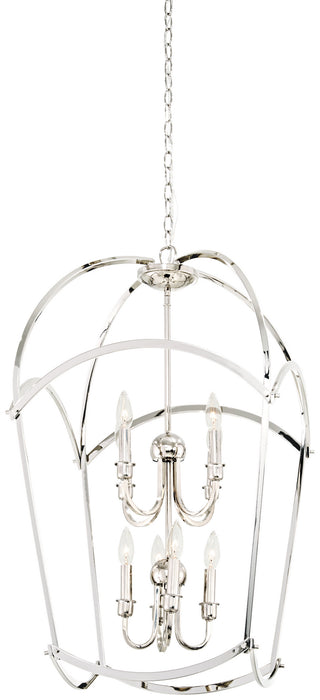 Minka-Lavery 4778-613 Eight Light Pendant, Polished Nickel