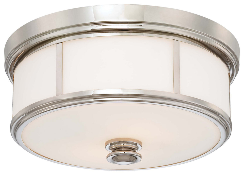 Minka-Lavery 6368-613 Three Light Flush Mount, Polished Nickel