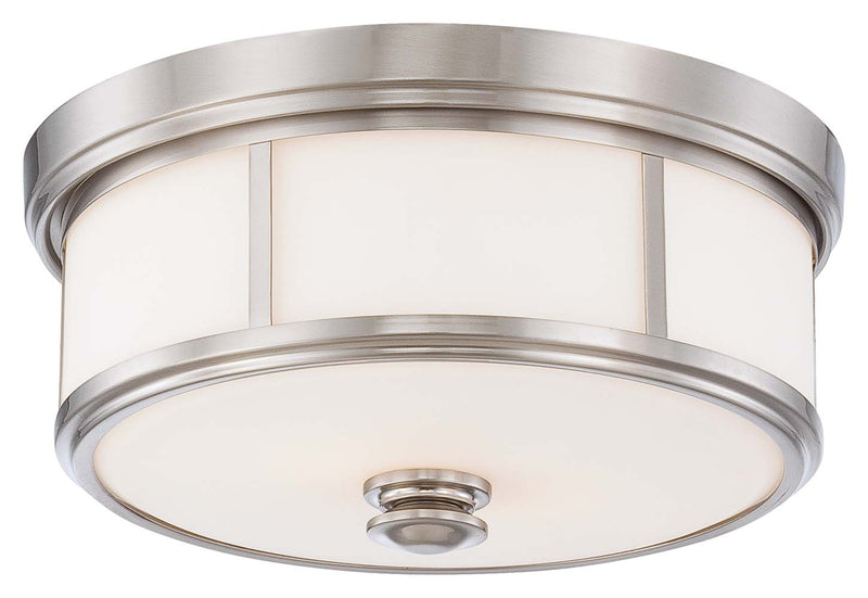 Minka-Lavery 6368-84 Three Light Flush Mount, Brushed Nickel