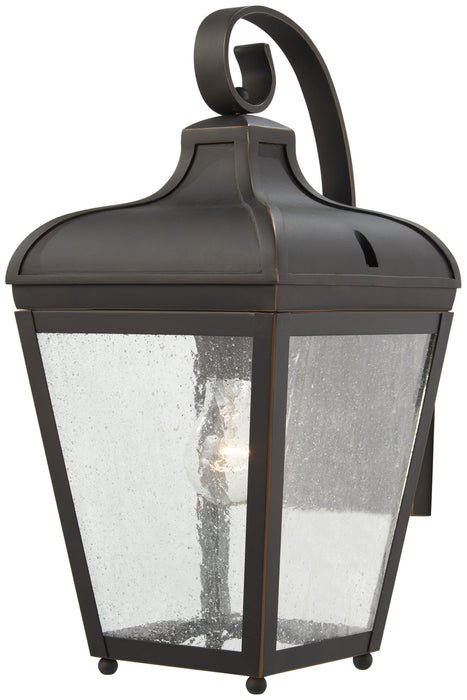 Minka-Lavery 72481-143C One Light Outdoor Wall Mount, Oil Rubbed Bronze W/ Gold High