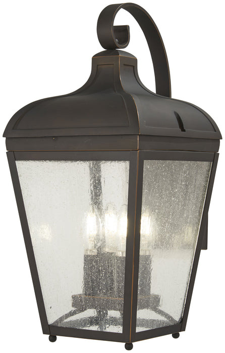 Minka-Lavery 72482-143C Four Light Outdoor Wall Mount, Oil Rubbed Bronze W/ Gold High
