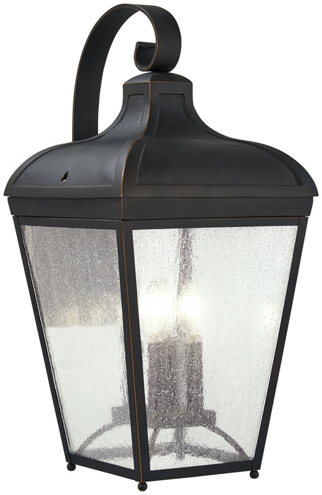 Minka-Lavery 72483-143C Four Light Outdoor Wall Mount, Oil Rubbed Bronze W/ Gold High