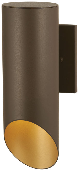 Minka-Lavery 72611-287G One Light Outdoor Wall Mount, Sand Bronze W/Gold