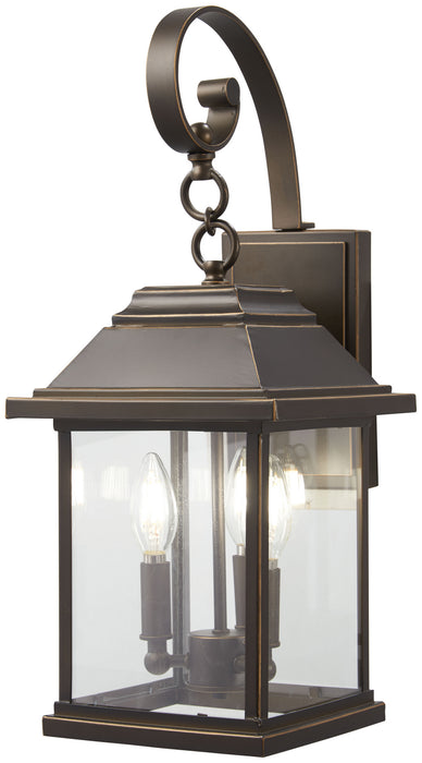 Minka-Lavery 72632-143C Three Light Outdoor Wall Mount, Oil Rubbed Bronze W/ Gold High