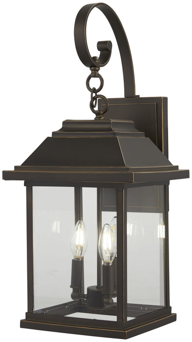 Minka-Lavery 72633-143C Four Light Outdoor Wall Mount, Oil Rubbed Bronze W/ Gold High