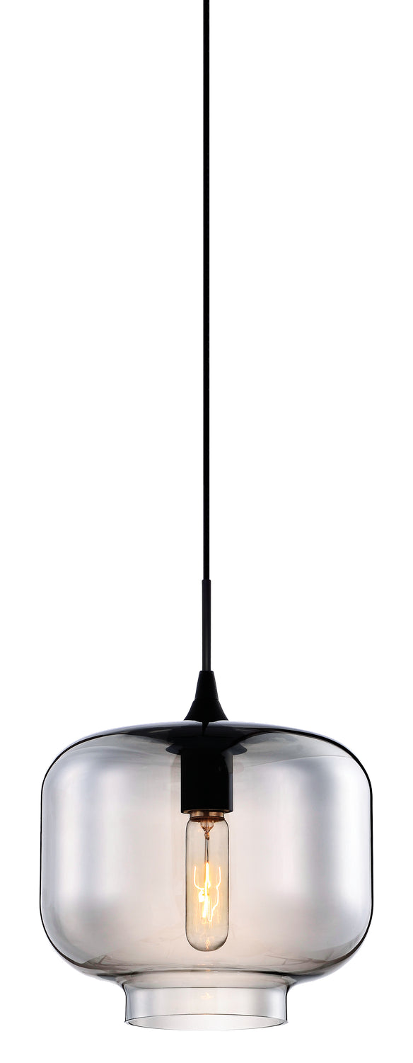 Matteo Lighting C41407SM One Light Pendant, Smoke