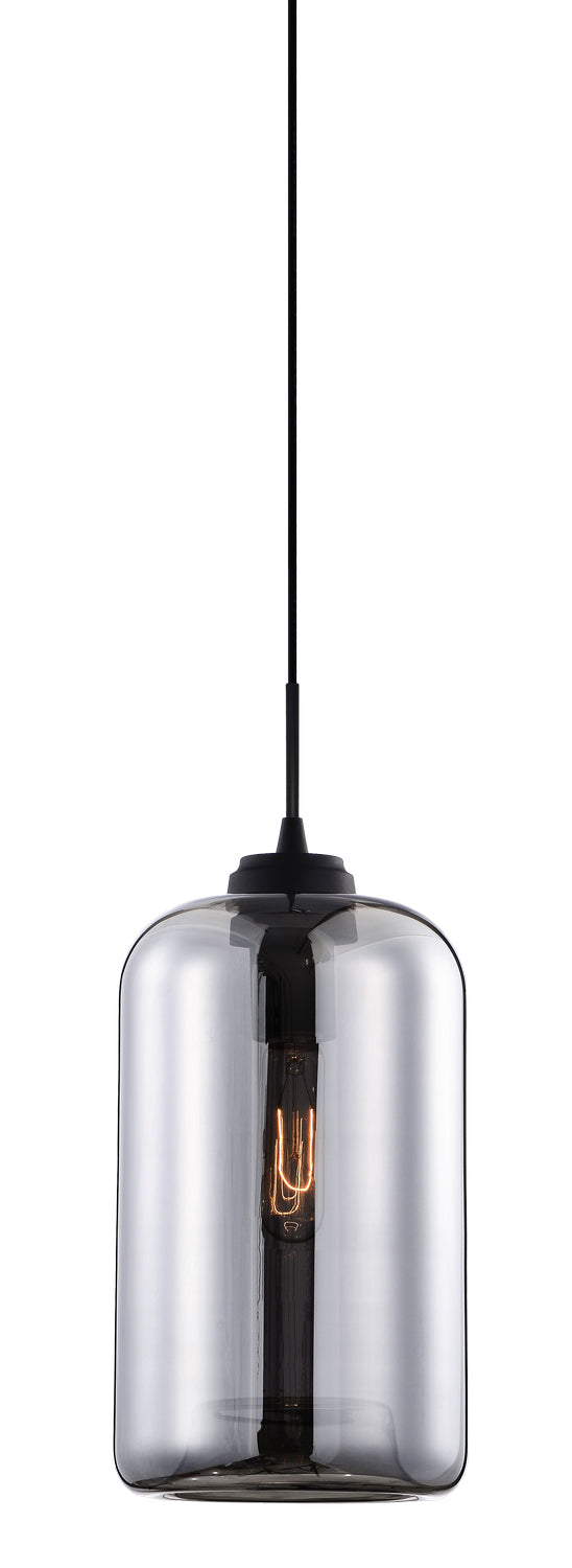 Matteo Lighting C41408SM One Light Pendant, Smoke