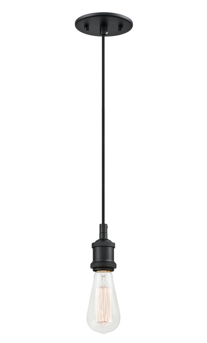 Matteo Lighting C46100BK One Light Pendant, Black