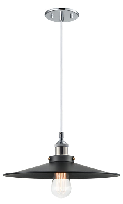 Matteo Lighting C46113CHBK One Light Pendant, Chrome