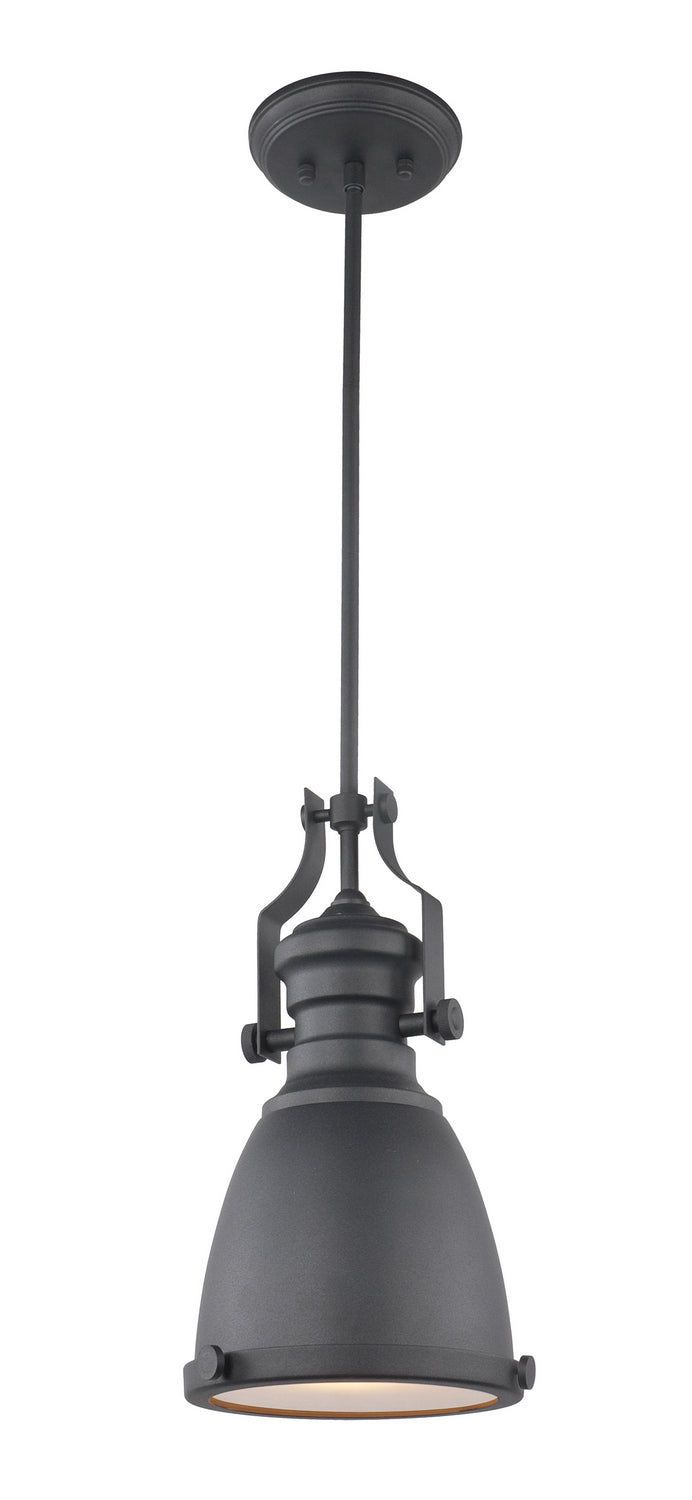 Matteo Lighting C53801MB One Light Pendant, Matte Black