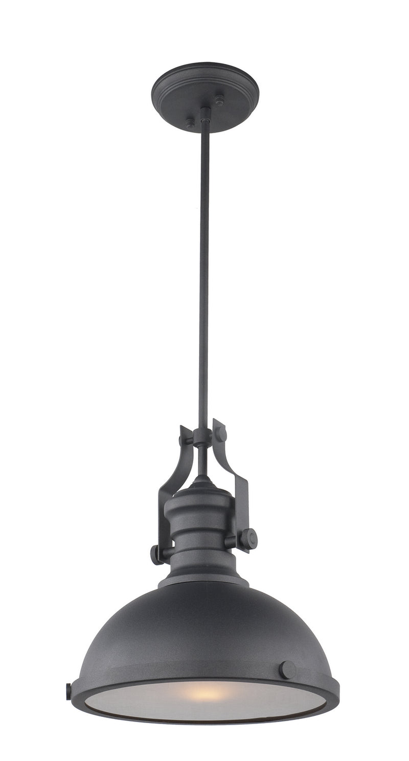 Matteo Lighting C53802MB One Light Pendant, Matte Black