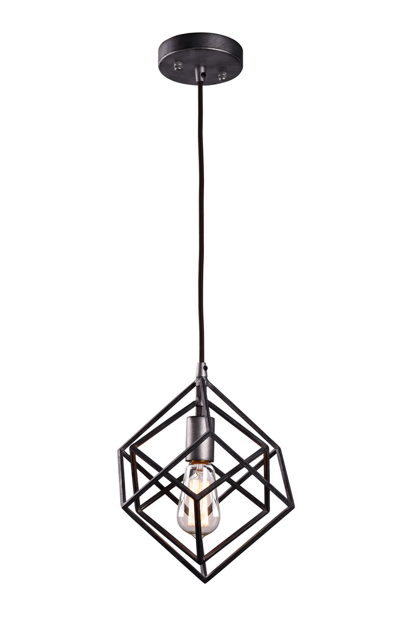 Matteo Lighting C54621RB One Light Pendant, Rusty Black