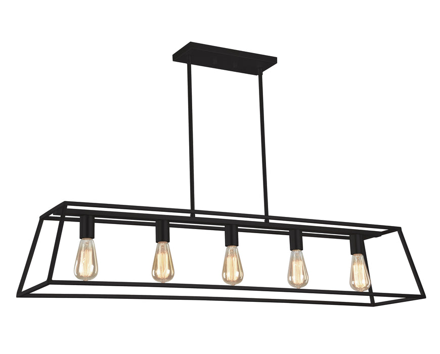 Matteo Lighting C57015RB Five Light Chandelier, Rusty Black