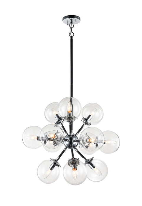 Matteo Lighting C62812CHCL 12 Light Chandelier, Chrome