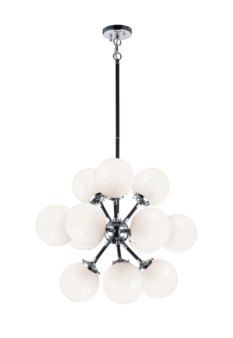 Matteo Lighting C62812CHOP 12 Light Chandelier, Chrome