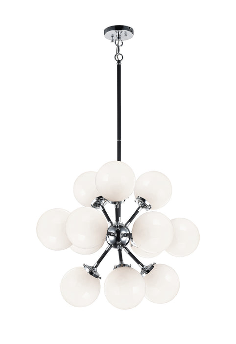 Matteo Lighting C62812CHOP 12 Light Chandelier, Chrome