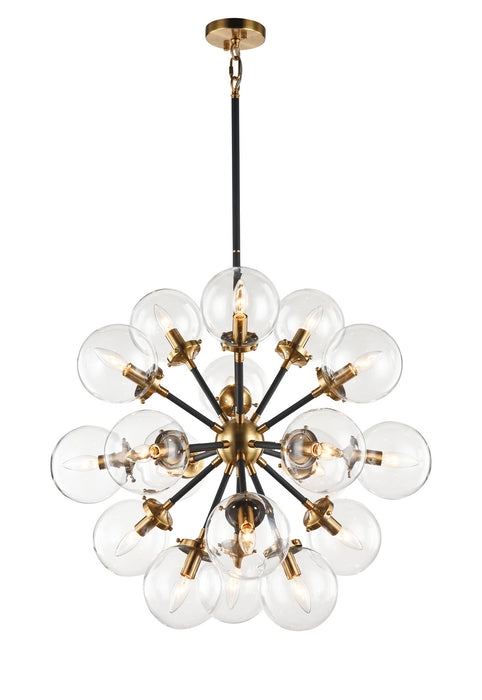Matteo Lighting C62818AGCL 18 Light Chandelier, Aged Gold Brass
