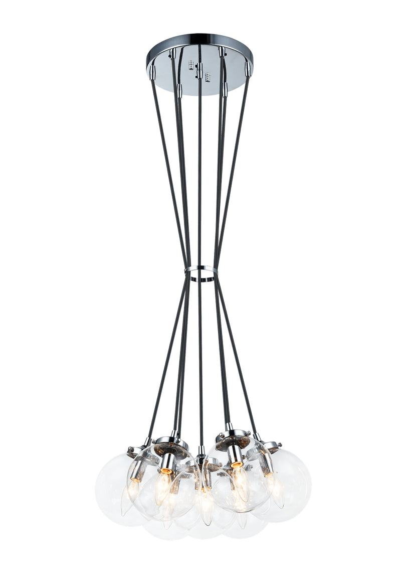 Matteo Lighting C63007CHCL Seven Light Pendant, Chrome