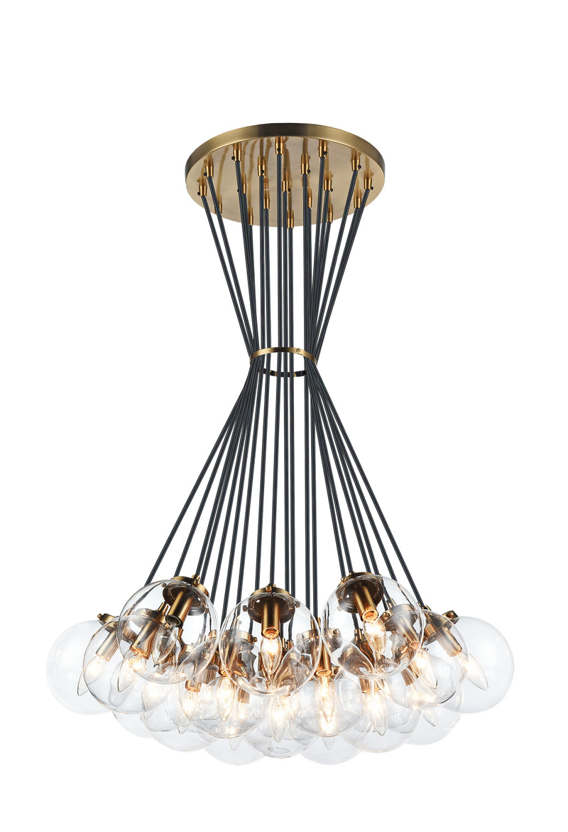 Matteo Lighting C63019AGCL 19 Light Chandelier, Aged Gold Brass