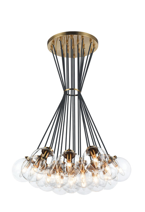 Matteo Lighting C63019AGCL 19 Light Chandelier, Aged Gold Brass