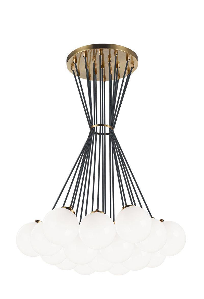 Matteo Lighting C63019AGOP 19 Light Chandelier, Aged Gold Brass