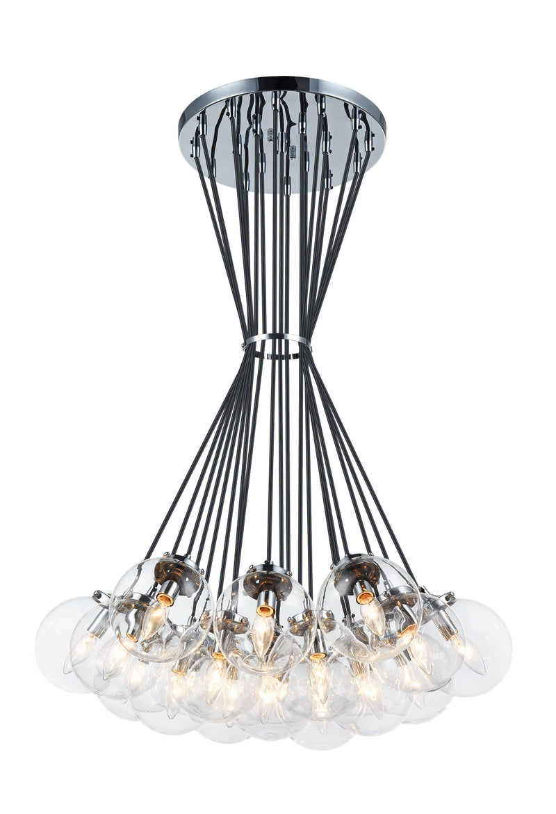 Matteo Lighting C63019CHCL 19 Light Chandelier, Chrome
