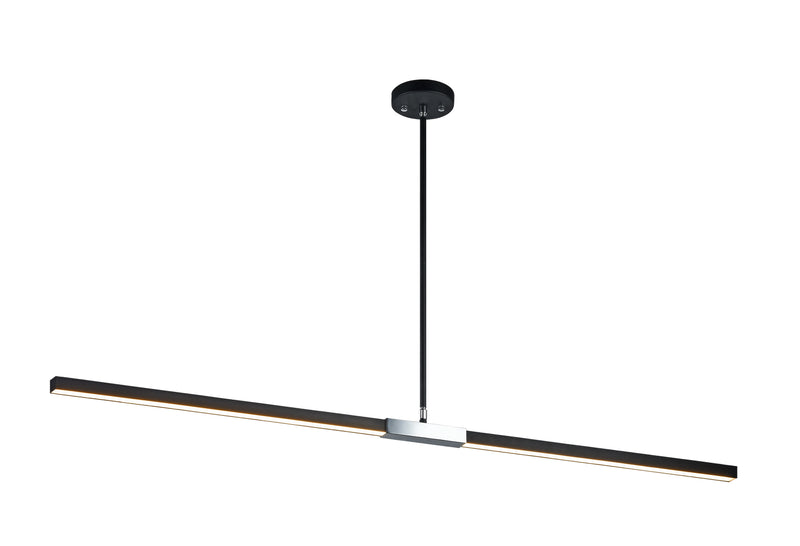 Matteo Lighting C64749MBCH LED Pendant, Matte Black & Chrome